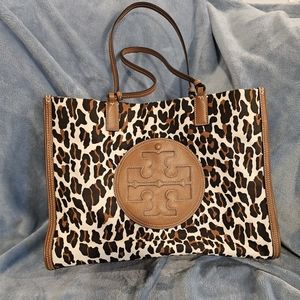 Tory Burch Large Ella Leopord Tote